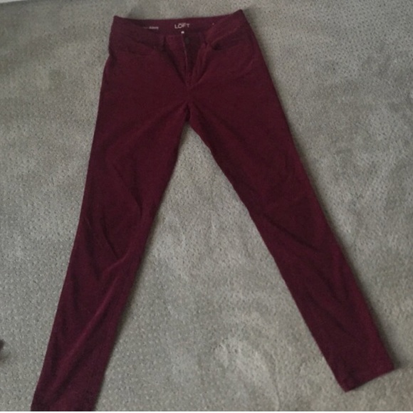 LOFT Denim - Ann Taylor LOFT Maroon Corduroy Pants Size 26 or 2